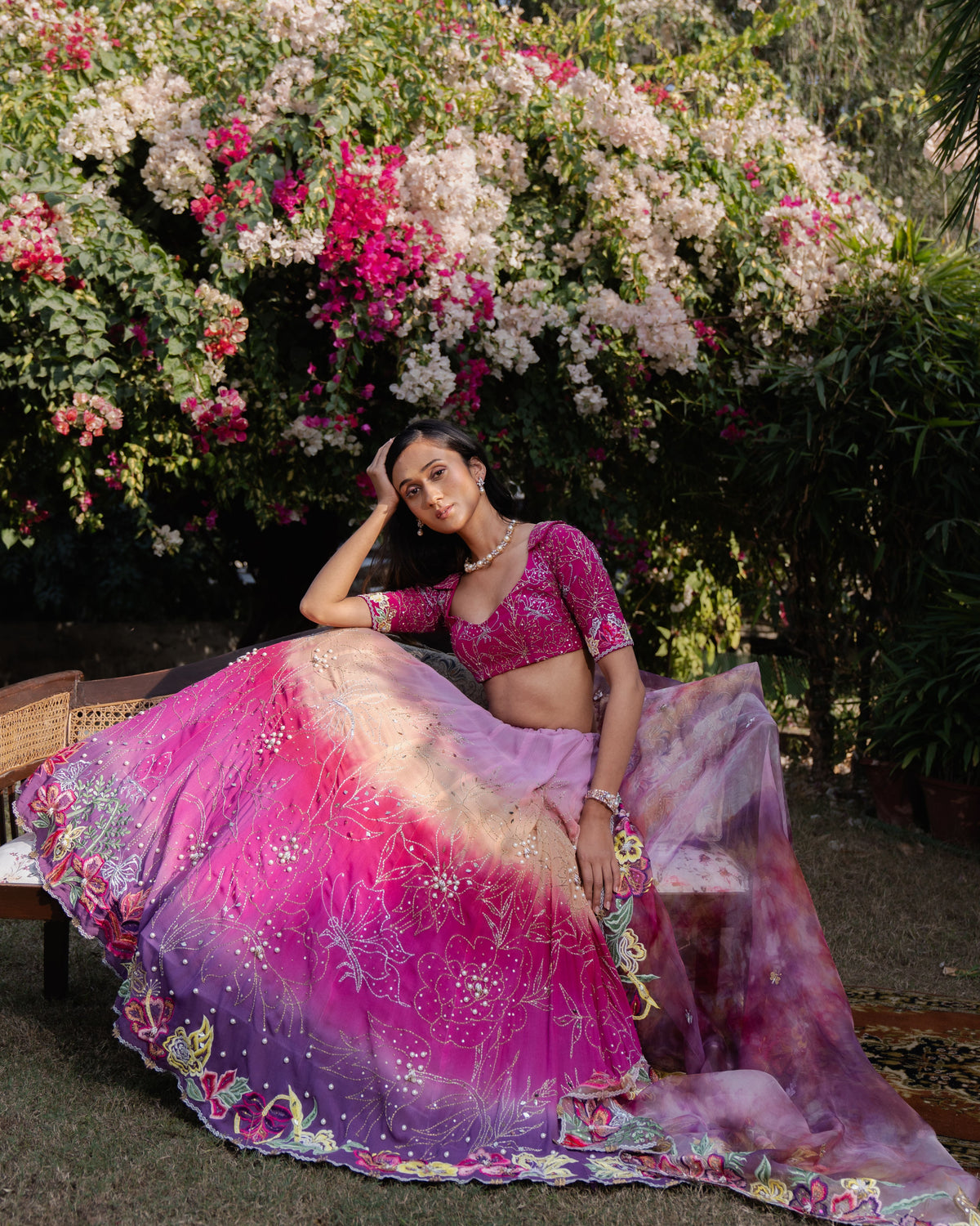 Prunes and Peaches Lehenga