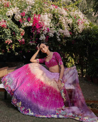 Prunes and Peaches Lehenga