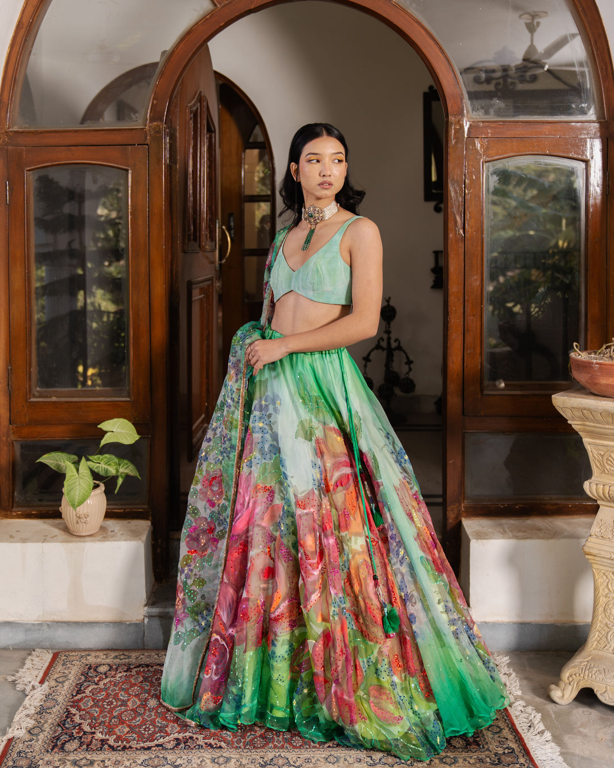 Utopian Rose Garden Lehenga