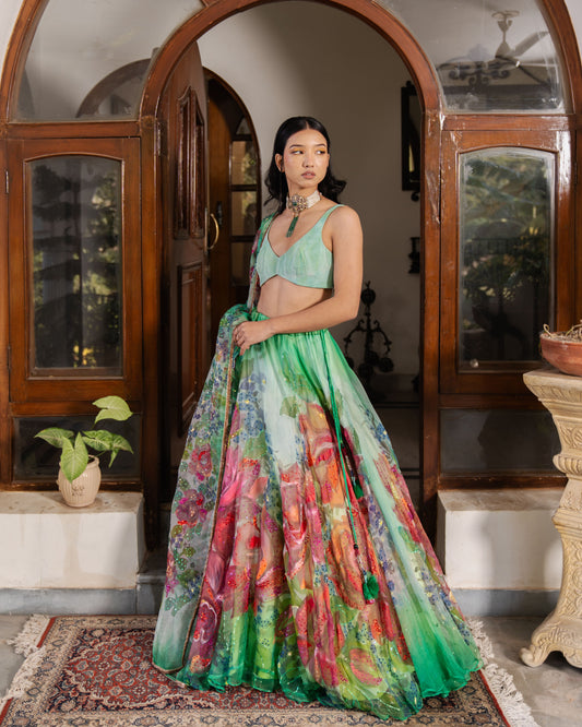 Utopian Rose Garden Lehenga