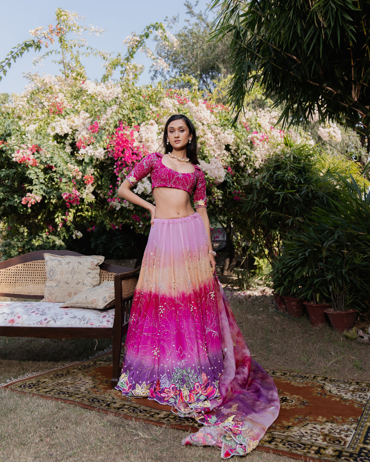 Prunes and Peaches Lehenga