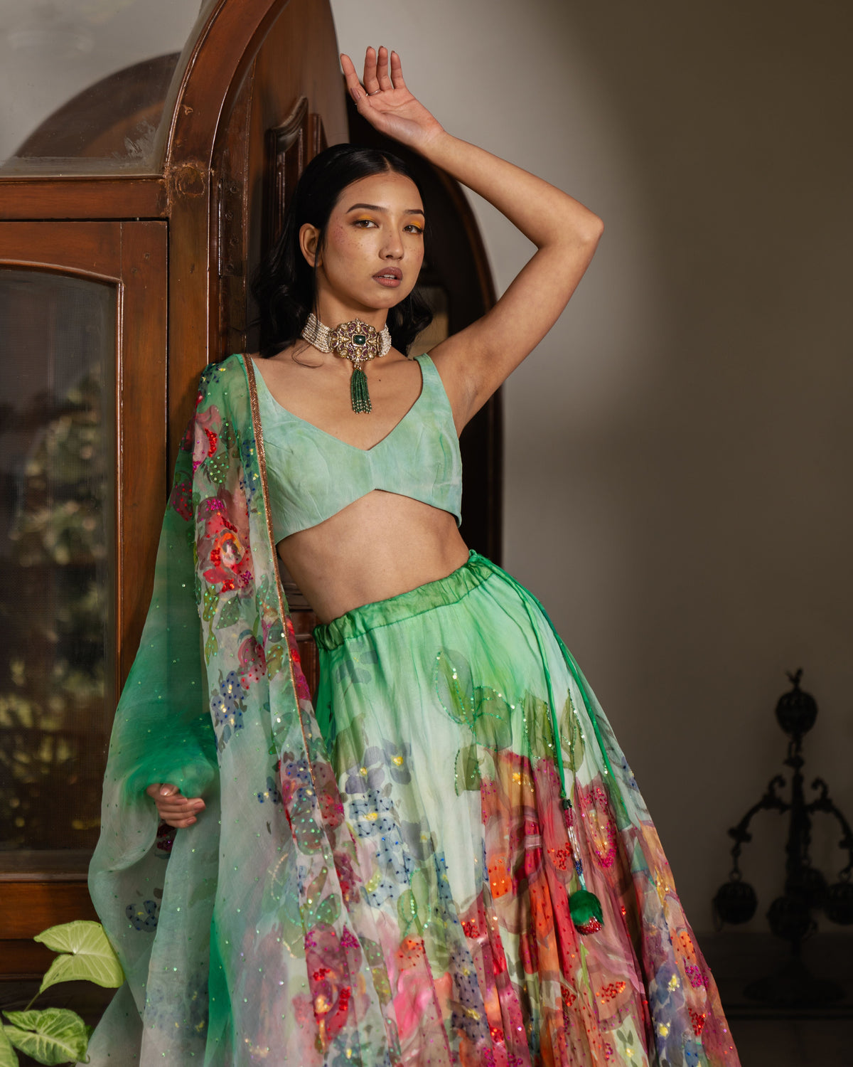 Utopian Rose Garden Lehenga