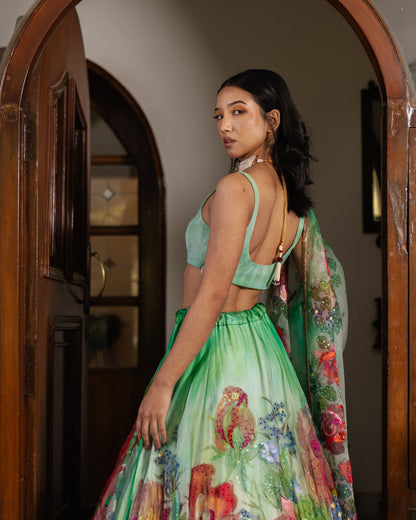 Utopian Rose Garden Lehenga