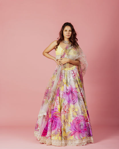 Chrysanthemum Dance Lehenga