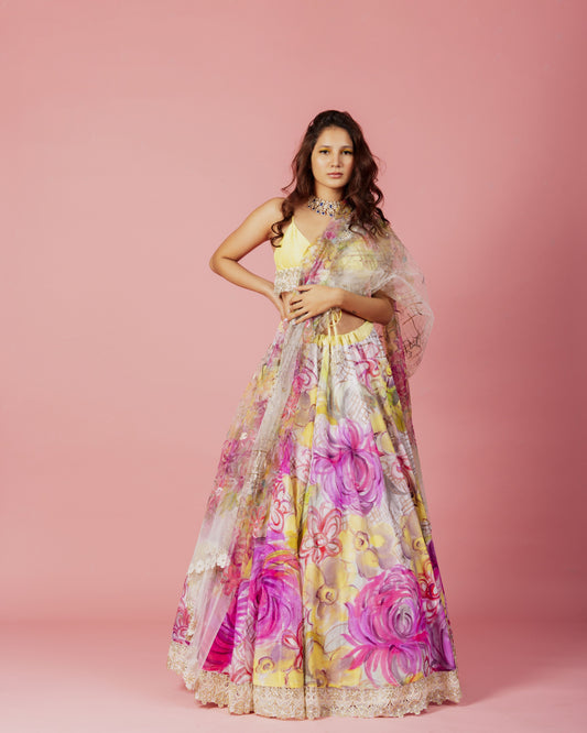 Chrysanthemum Dance Lehenga