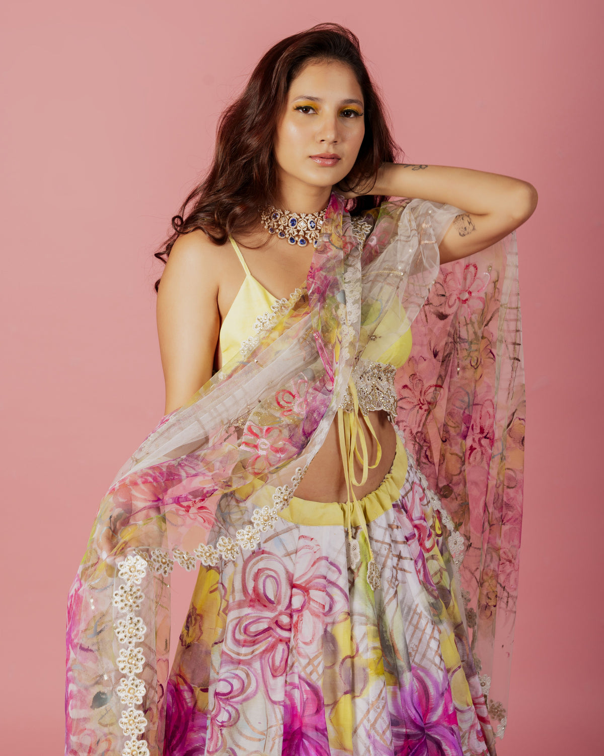 Chrysanthemum Dance Lehenga