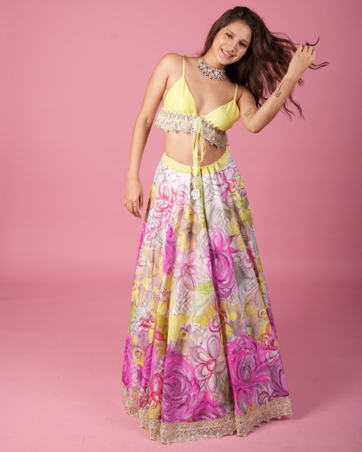 Chrysanthemum Dance Lehenga