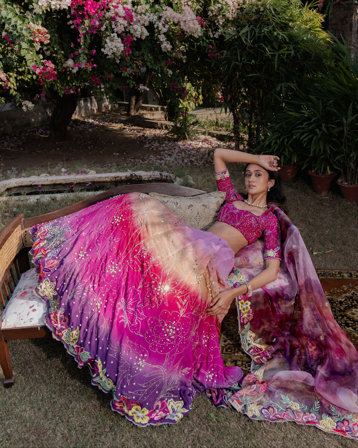Prunes and Peaches Lehenga