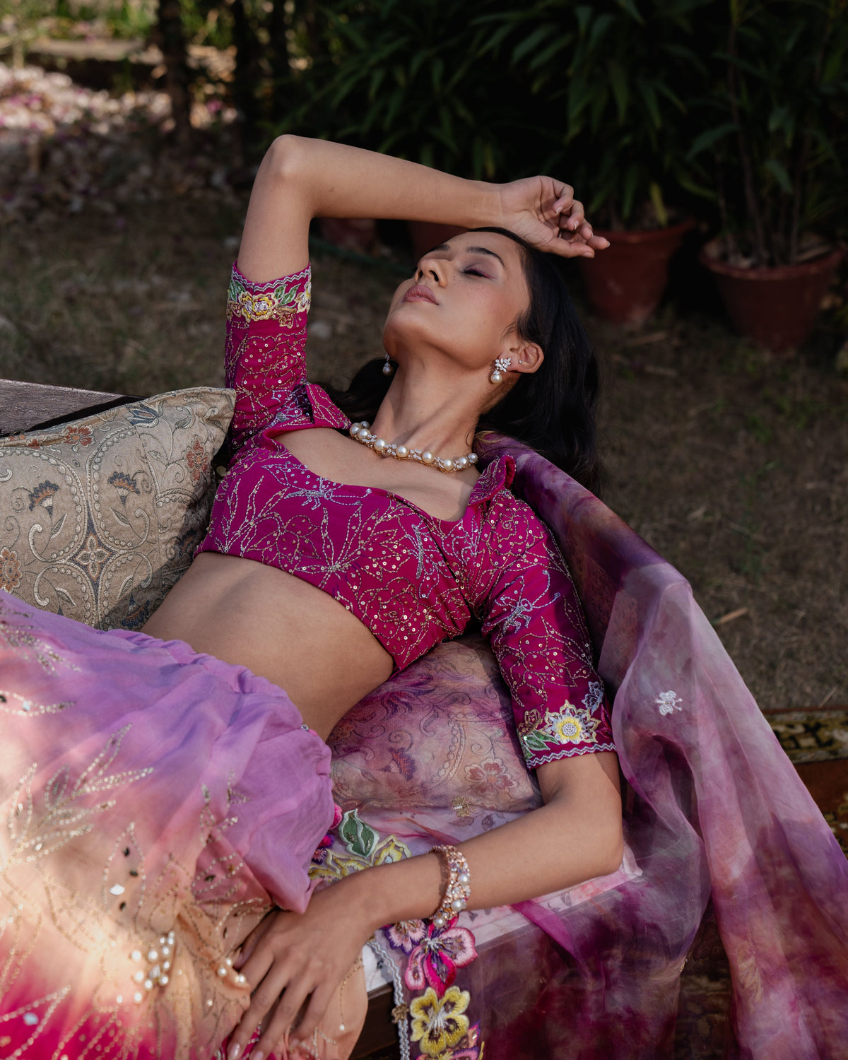 Prunes and Peaches Lehenga