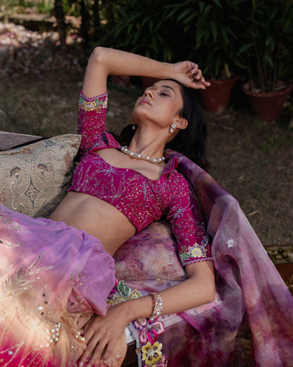 Prunes and Peaches Lehenga
