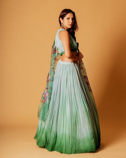 The Orchid Forest Lehenga