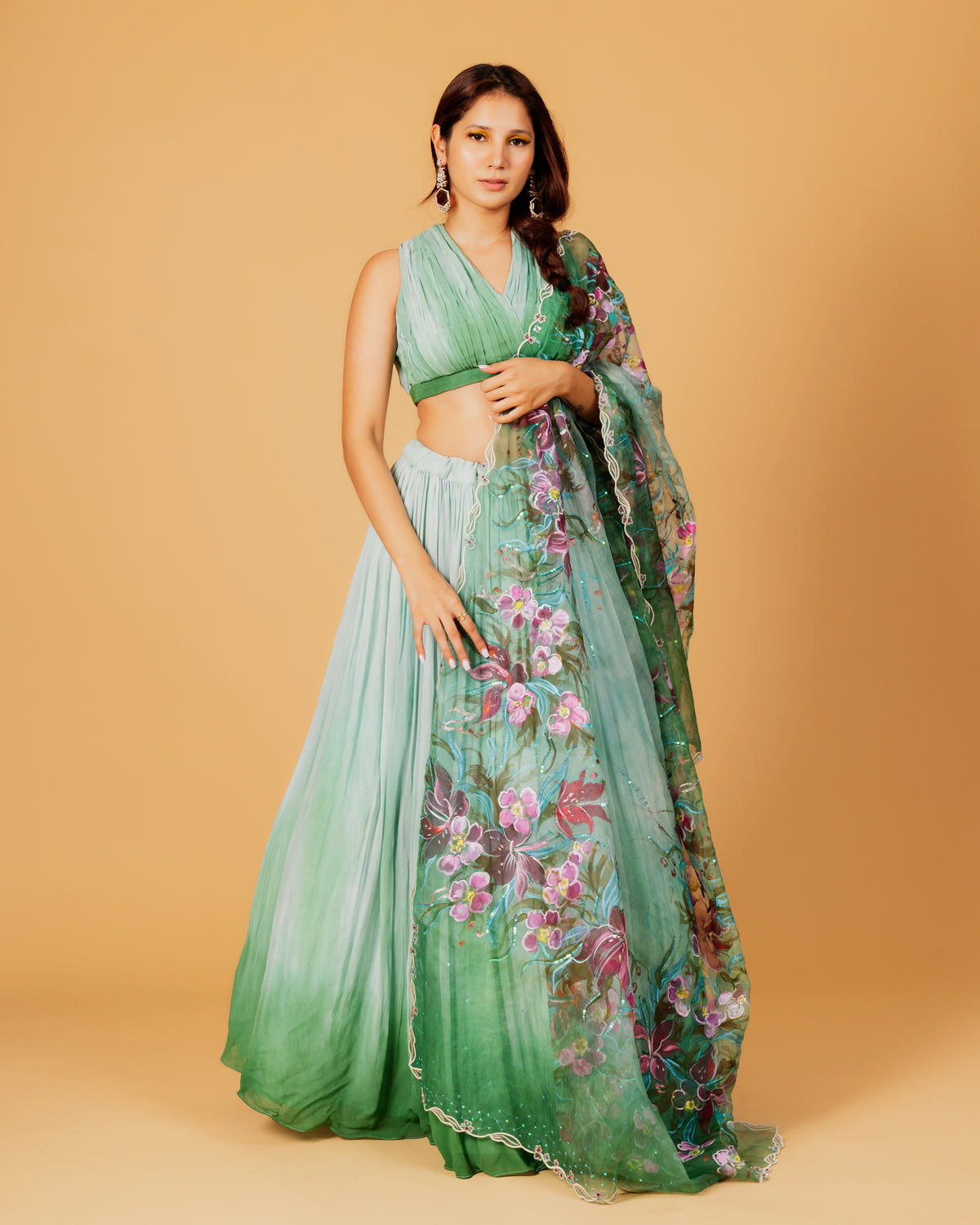 The Orchid Forest Lehenga