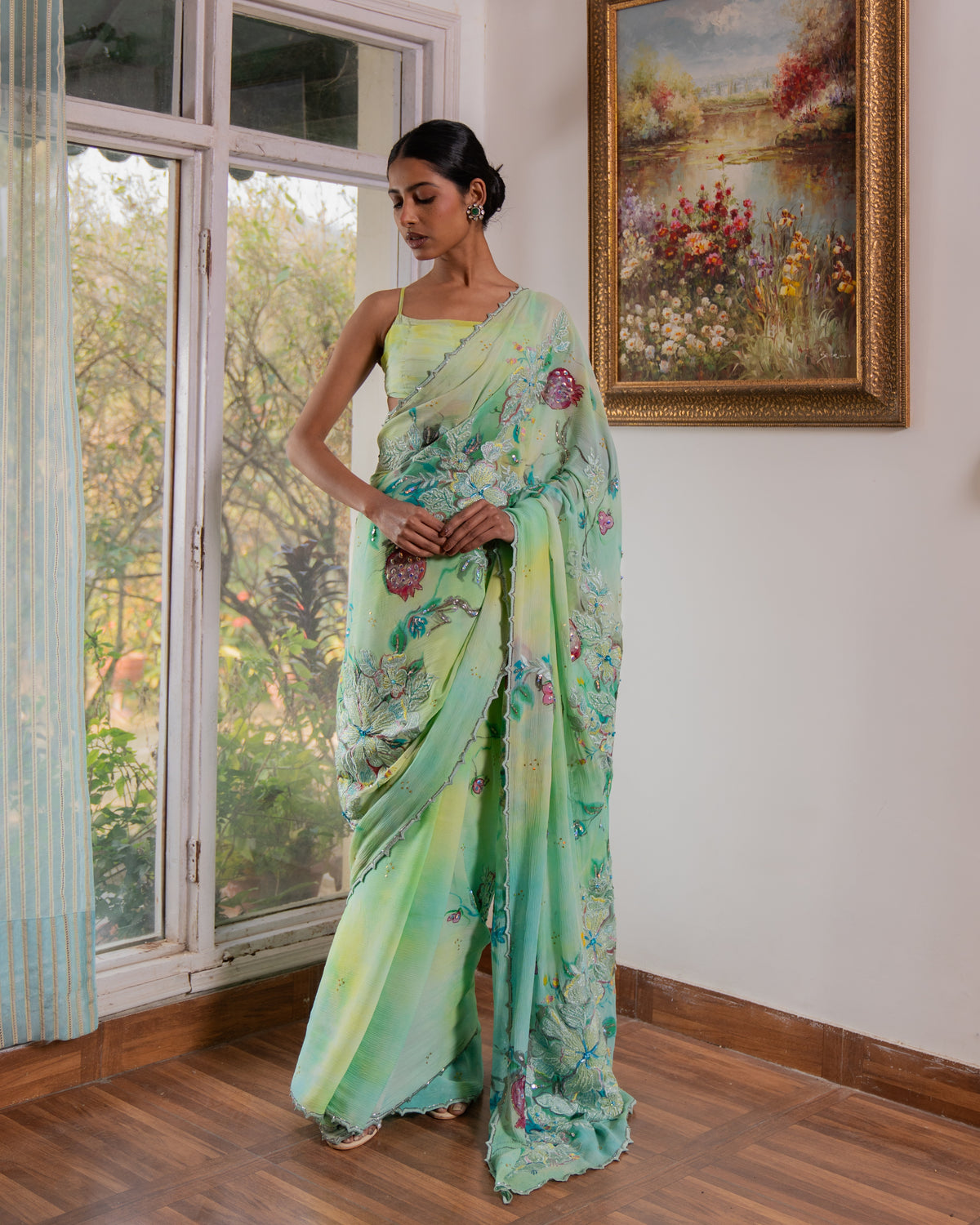Pomegranate Rubies saree