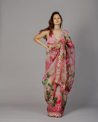 The Rose Veil Saree